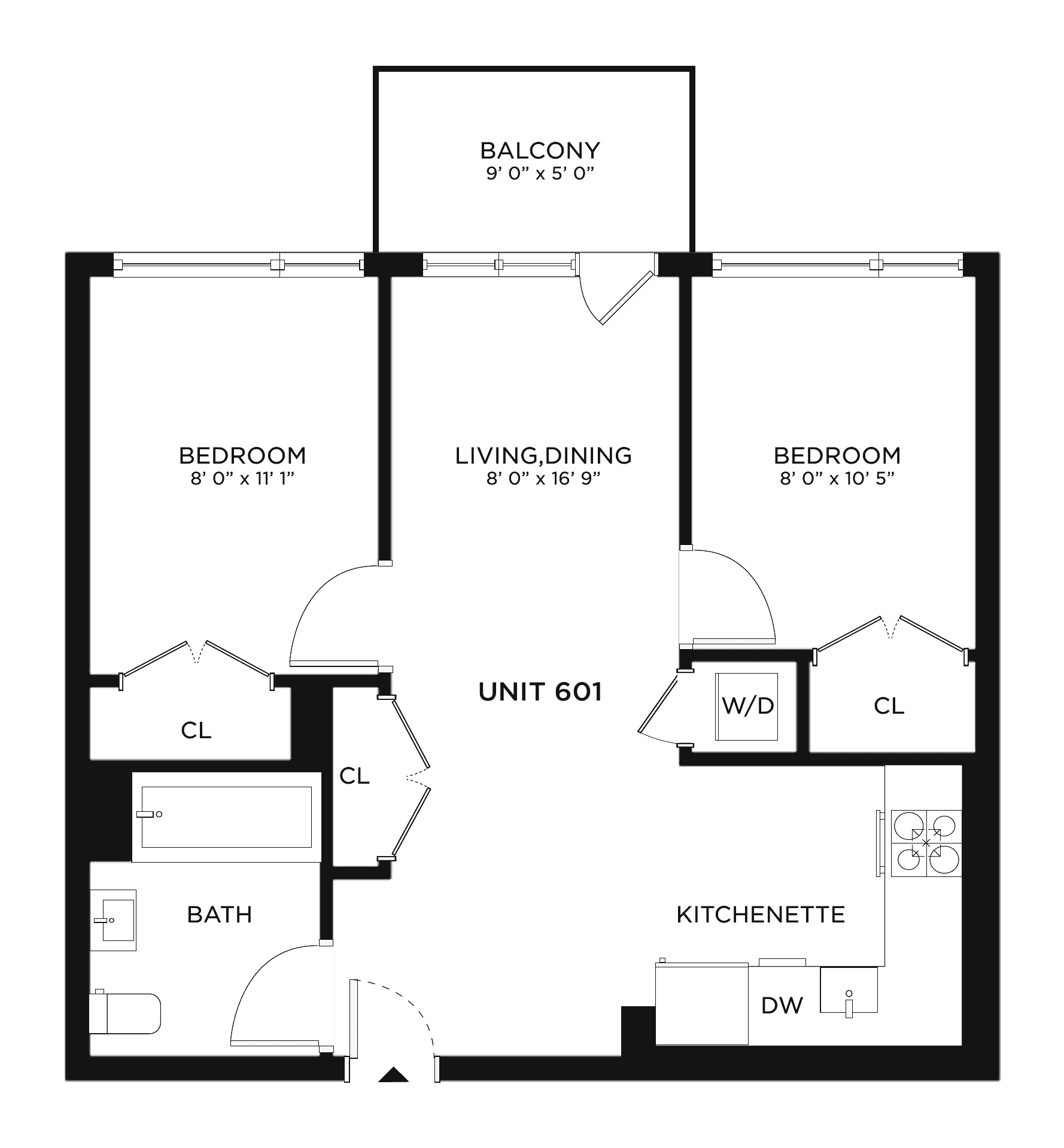 Floor plan for Residence 601 at The Astelle