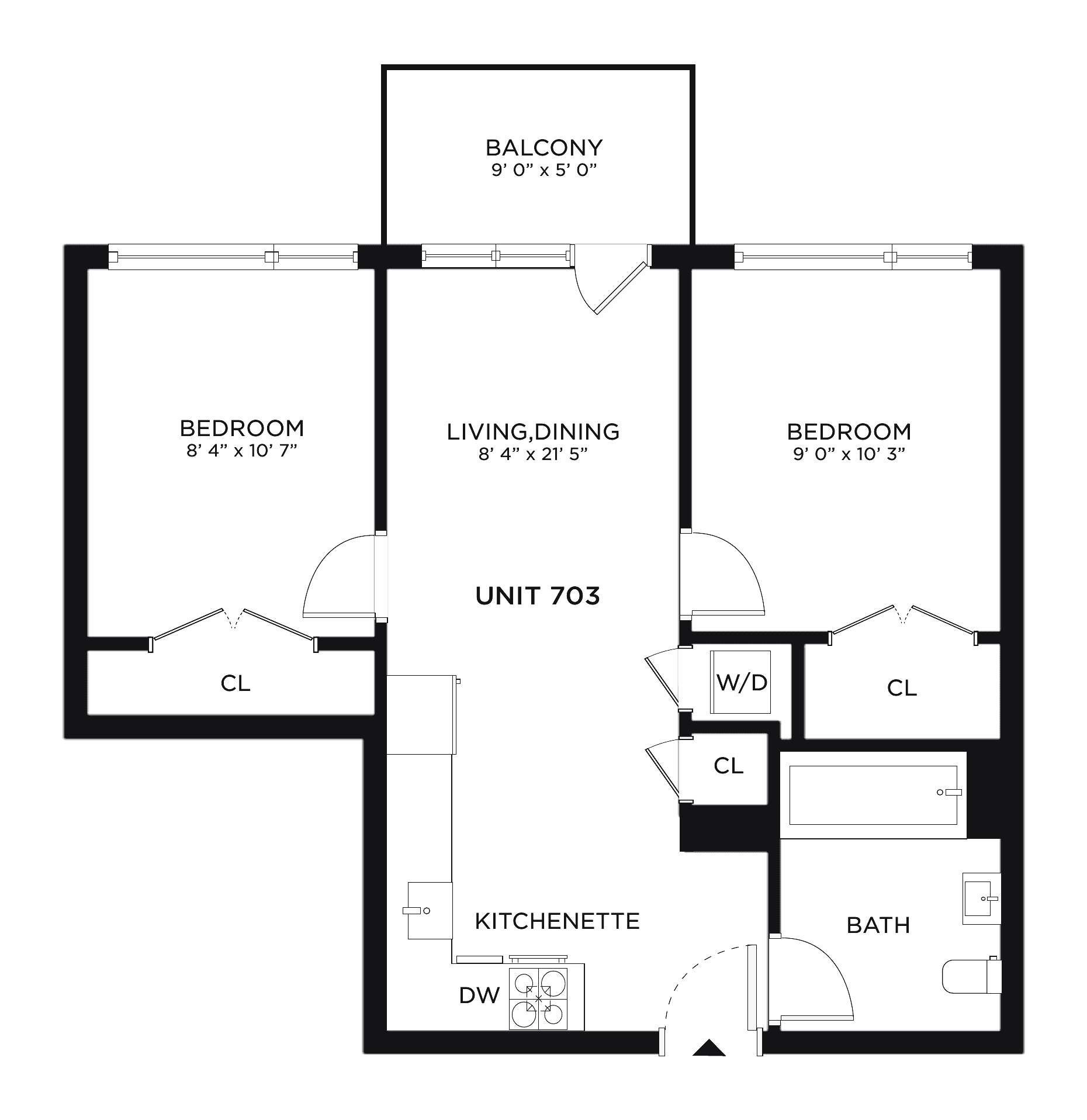 Floor plan for Residence 703 at The Astelle